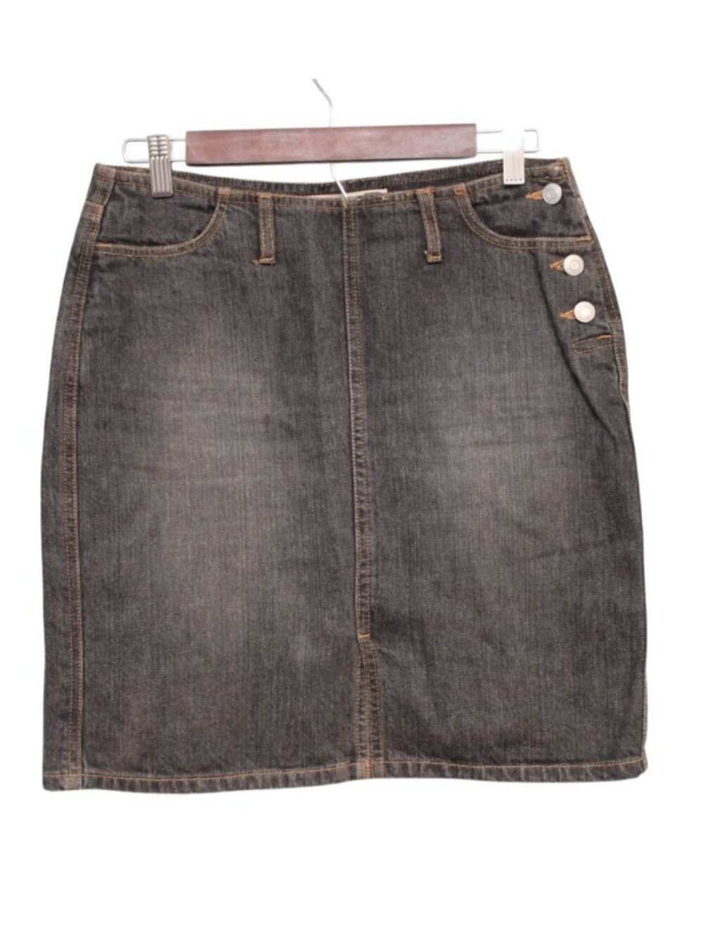 Vintage Y2K Gap Mini Skirt Size 2 Jean Denim Grunge 100% Cotton Boho Slits